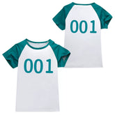 Squid Game Short Sleeve T-Shirt Boys Girls Halloween Fancy Cosplay Costume