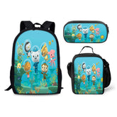 The Octonauts Backpack Schoolbag Lunch Bag Pencil Bag for Kids Students 3PCS