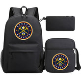 Denver Nuggets Schoolbag Backpack Shoulder Bag Pencil Bag 3pcs set for Kids Students
