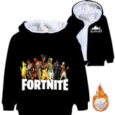 Fortnight Sherpa Lined Hoodie Fleece Sweatshirt Full Zip Hooded Jacket for Kids