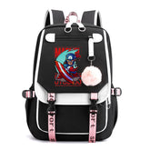 Captain America Waterproof Backpack School Notebook Travel Bags USB Charging