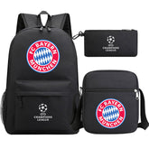 Bayern Munich Football Club Schoolbag Backpack Shoulder Bag Pencil Bag 3pcs set for Kids Students