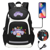 Smiling Critters USB Charging Backpack School Notebook Travel Bags