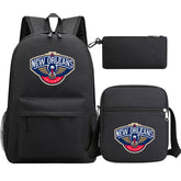 New Orleans Pelicans Schoolbag Backpack Shoulder Bag Pencil Bag 3pcs set for Kids Students
