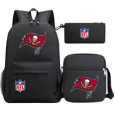 Tampa Bay Buccaneers Football Team Printed Schoolbag Backpack Shoulder Bag Pencil Bag 3pcs set for Kids Students