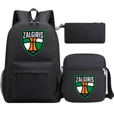Zalgiris Schoolbag Backpack Shoulder Bag Pencil Bag 3pcs set for Kids Students