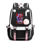 Spiderman Waterproof Backpack School Notebook Travel Bags USB Charging