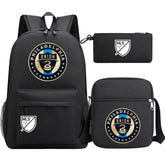 Philadelphia Soccer Union 3D Printed Schoolbag Backpack Shoulder Bag Pencil Bag 3pcs set for Kids Students
