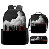 The Walking Dead Full Printed Backpack Schoolbag Travel Notebook Bag Lunch Bag Pencil Bag for Kids Students 3PCS
