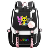 Sprunki Waterproof Backpack School Notebook Travel Bags USB Charging