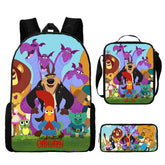Interrupting Chicken Full Printed Backpack Schoolbag Travel Notebook Bag Lunch Bag Pencil Bag for Kids Students 3PCS