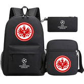 Eintracht Frankfurt Football Club Schoolbag Backpack Shoulder Bag Pencil Bag 3pcs set for Kids Students