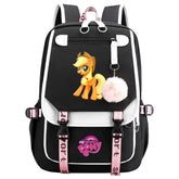 My Little Pony Applejack Waterproof Backpack School Notebook Travel Bag USB Charging