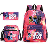 Astro Bot Schoolbag Backpack Shoulder Bag Pencil Bag 3pcs set for Kids Students