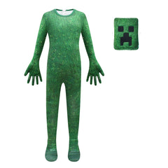 Creeper Game Minecraft Cosplay Costume for Boys Girls Bodysuit Halloween Fancy Jumpsuits