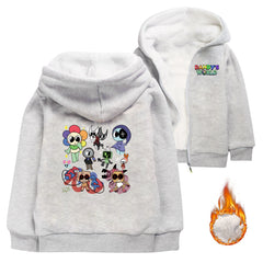 Dandy's World Sherpa Lined Hoodie Fleece Sweatshirt Full Zip Hooded Jacket for Kids