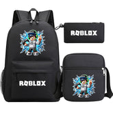 Game Roblox Schoolbag Backpack Shoulder Bag Pencil Case set for Kids Students