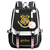 Gryffindor Ravenclaw Hufflepuff Slytherin Waterproof Backpack School Notebook Travel Bags USB Charging