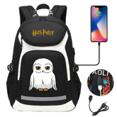 Hegwig USB Charging Backpack School Notebook Travel Bags