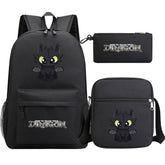 How to Train Your Dragon Toothless Schoolbag Backpack Shoulder Bag Pencil Case set for Kids Students