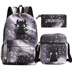 How to Train Your Dragon Toothless Schoolbag Backpack Shoulder Bag Pencil Case set for Kids Students