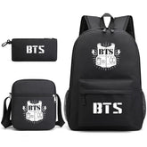 Kpop BTS Schoolbag Backpack Shoulder Bag Pencil Case set for Kids Students