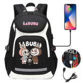 La BuBu USB Charging Backpack School Notebook Travel Bags