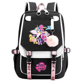 My Little Pony Waterproof Backpack School Notebook Travel Bag USB Charging