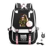 Stranger Things Waterproof Backpack School Notebook Travel Bags USB Charging