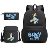 Bluey Bingo Printed Schoolbag Backpack Shoulder Bag Pencil Bag 3pcs set for Kids Students