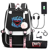 Poppy PlayTime Waterproof Backpack School Notebook Travel Bags USB Charging