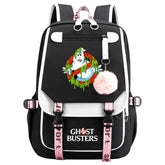 Ghostbusters Waterproof Backpack School Notebook Travel Bags USB Charging