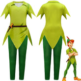 Peter Pan Cosplay Costume with Mask Boys Girls Bodysuit Halloween Fancy Jumpsuits