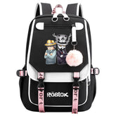 Game Roblox Waterproof Backpack School Notebook Travel Bags USB Charging