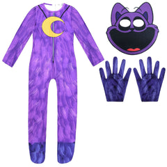 Smiling Critters Catnap Costume with Mask Boys Girls Bodysuit Halloween Fancy Jumpsuits