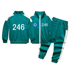 Squid Game 246 Cosplay Costume Boys Girls Halloween Fancy Jacket Pants