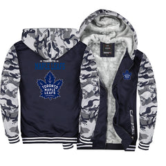 Toronto Maple Leafs Hockey Team Unisex Lined Hoodie Fleece Sweatshirt Full Zipper Hooded Thicken Jacket