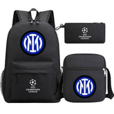 Internazionale Milano Football Club Schoolbag Backpack Shoulder Bag Pencil Bag 3pcs set for Kids Students