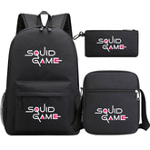 Squid Game Schoolbag Backpack Shoulder Bag Pencil Bag Set Gift for Kids Students