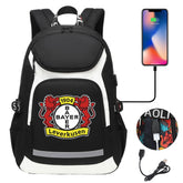 Bayer 04 Leverkusen Football Club USB Charging Backpack School Notebook Travel Bags
