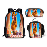 Scooby Doo Backpack Schoolbag Lunch Bag Pencil Bag for Kids Students 3PCS