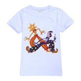 Fnaf Security Breach Sun to Moon Transformation Sundrop Casual Sweatshirt Spring Autumn Short Sleeve T-Shirts for Kids