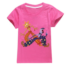 Fnaf Security Breach Sun to Moon Transformation Sundrop Casual Sweatshirt Spring Autumn Short Sleeve T-Shirts for Kids