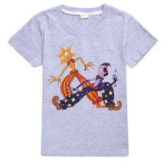 Fnaf Security Breach Sun to Moon Transformation Sundrop Casual Sweatshirt Spring Autumn Short Sleeve T-Shirts for Kids