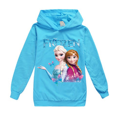 Frozen Princess Elsa Casual Sweatshirt Spring Autumn Hoodie for Kids