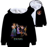 Encanto Mirabel Sherpa Lined Hoodie Fleece Sweatshirt Full Zip Jacket for Kids