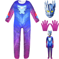Ultraman Saga Cosplay Costume with Mask Boys Girls Bodysuit Halloween Fancy Jumpsuits