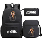 Taylor Swift Printed Schoolbag Backpack Shoulder Bag Pencil Bag 3pcs set for Kids Students