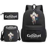 Genshin Impact Schoolbag Backpack Shoulder Bag Pencil Case set for Kids Students