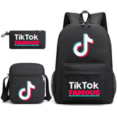 Tik tok Schoolbag Backpack Shoulder Bag Pencil Case set for Kids Students